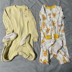 Winnie the Pooh 2 Baby Sleepers Size 18 Months